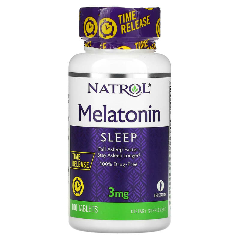 Natrol Melatonin Time Release 3 mg 100 Tablets 47469004583