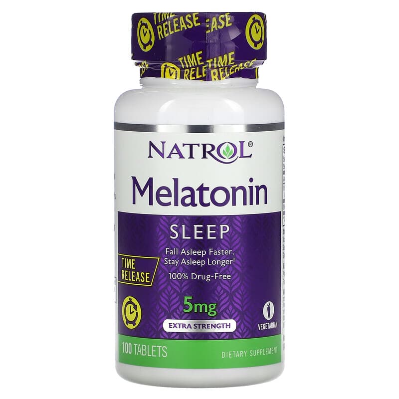 Natrol Melatonin Time Release Extra Strength 5 mg 100 Tablets 47469048372