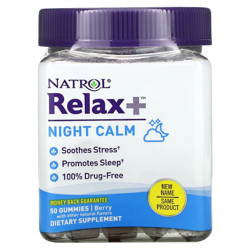 Natrol Relax + Night Calm Berry 50 Gummies 47469076849