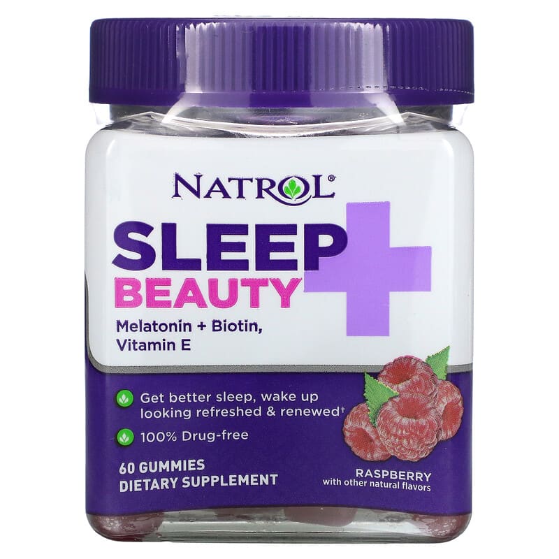 Natrol Sleep + Beauty Raspberry 60 Gummies 47469077815