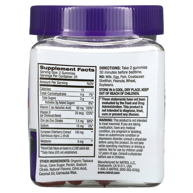 Natrol, Sleep + Immune Health, Berry, 50 Gummies 47469077808