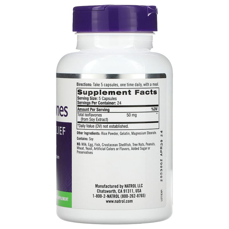 Natrol, Soy Isoflavones, 10 mg, 120 Capsules 47469030131
