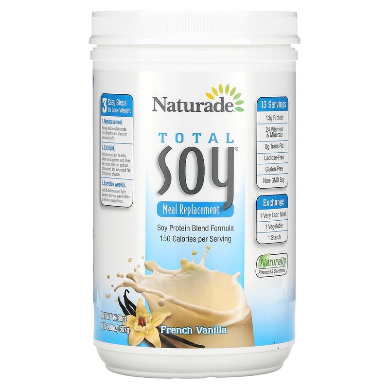 Naturade Total Soy Meal Replacement French Vanilla 17.88 oz (507 g) 79911023026
