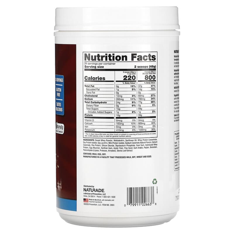 Naturade, Weight Gain, Vanilla, 2.5 lb (1.2 kg) 79911026638