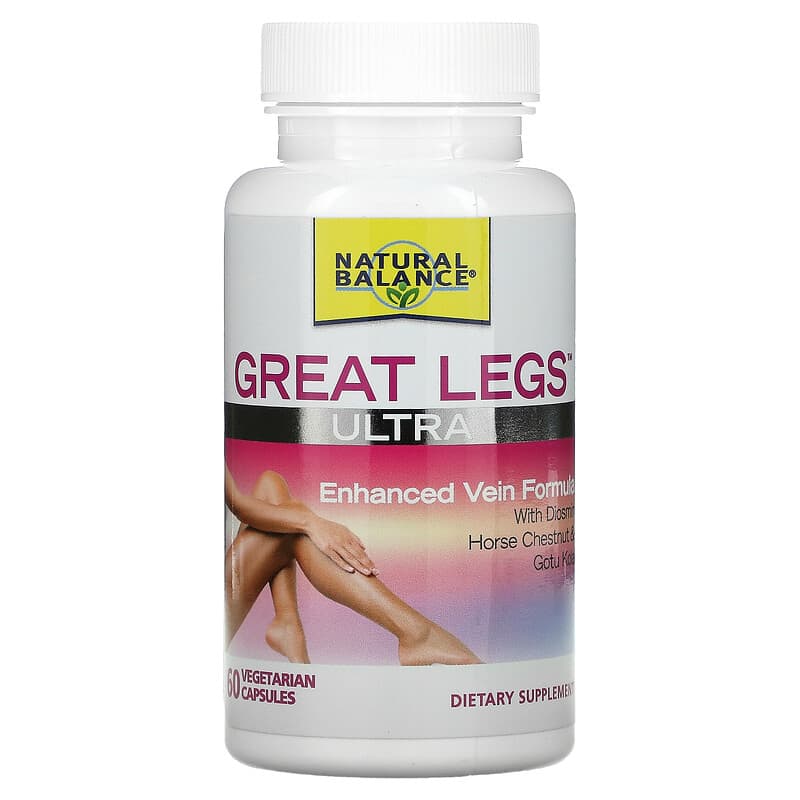 Natural Balance, Great Legs Ultra, Enhanced Vein Formula, 60 Veg Caps 47868774322