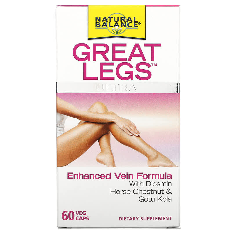 Natural Balance Great Legs Ultra Enhanced Vein Formula 60 Veg Caps 47868774322