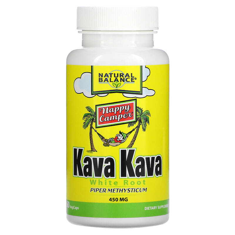 Natural Balance, Happy Camper, Kava Kava White Root, 450 mg, 60 VegCaps 47868137547