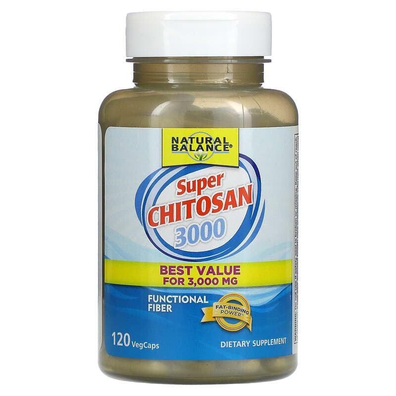 Natural Balance, Super Chitosan 3000, 3,000 mg, 120 VegCaps 47868617896