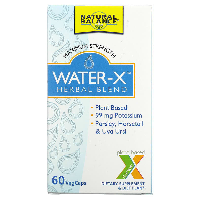 Natural Balance Water-X Herbal Blend Maximum Strength 60 VegCaps 47868712171