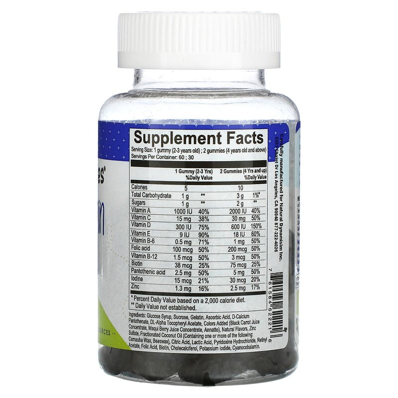Natural Dynamix (NDX), Gummy Cuties, Kids Multi Vitamin, 60 Gummy Cuties 761584622216