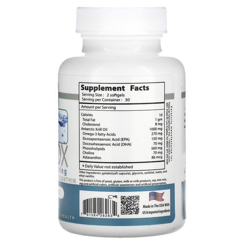 Natural Dynamix (NDX), Krill Oil DX, Premium DHA & EPA, 500 mg, 60 Softgels 761584262634