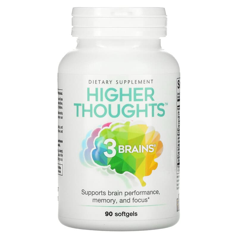 Natural Factors, 3 Brains, Higher Thoughts, 90 Softgels 68958030500