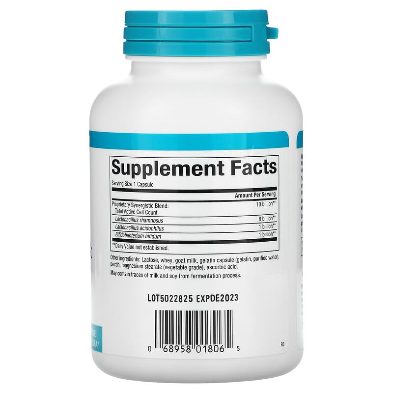 Natural Factors, Acidophilus & Bifidus, Double Strength, 10 Billion, 180 Capsules 68958018065