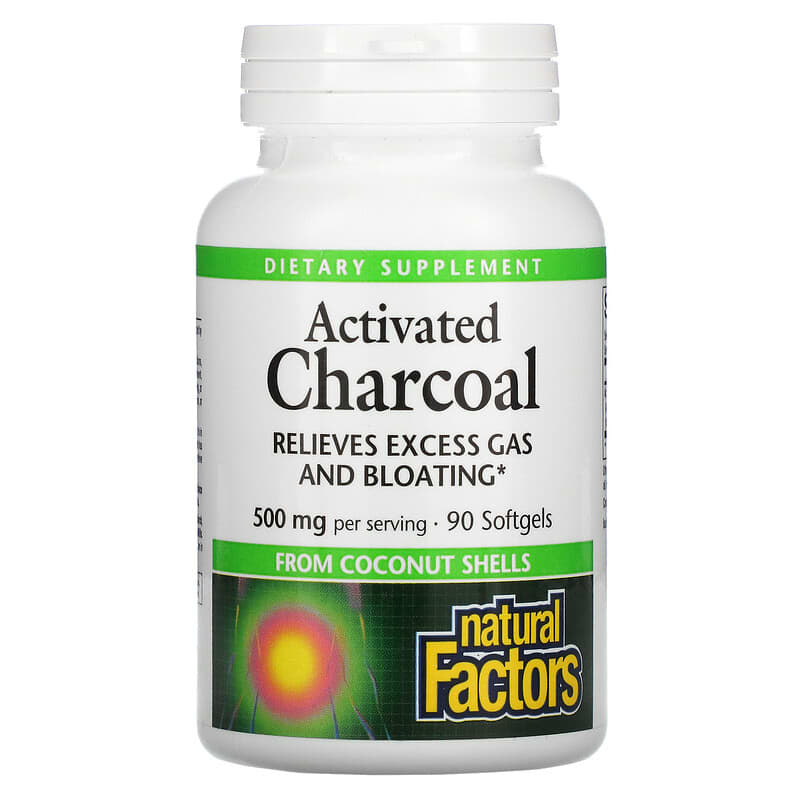 Natural Factors Activated Charcoal 250 mg 90 Softgels 68958017020