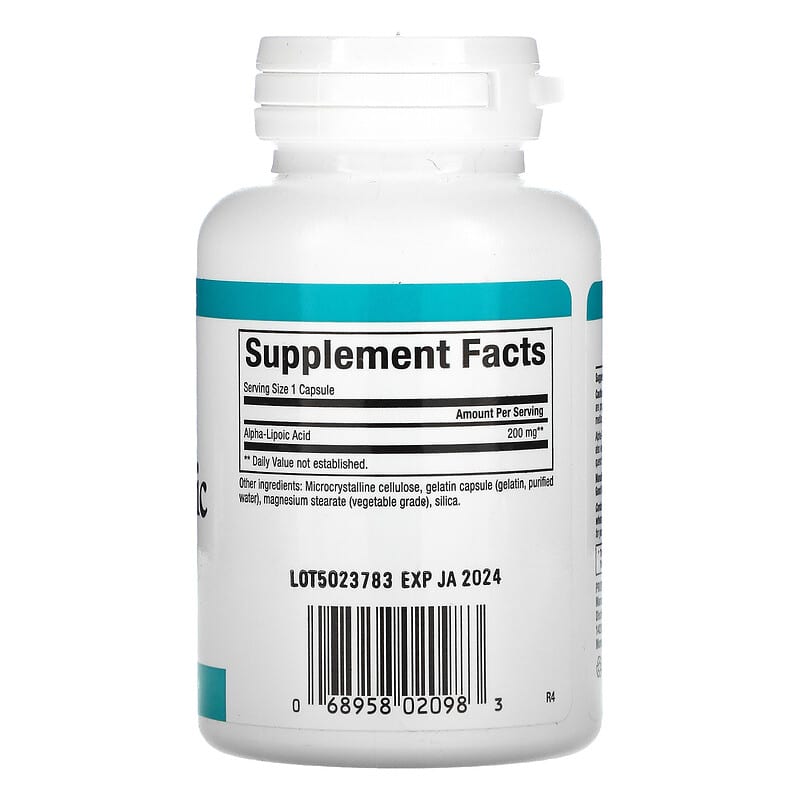 Natural Factors, Alpha-Lipoic Acid, 200 mg, 60 Capsules 68958020983