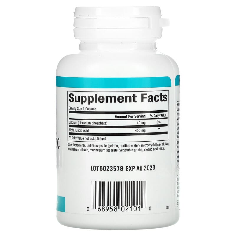 Natural Factors, Alpha-Lipoic Acid, 400 mg, 60 Capsules 68958021010