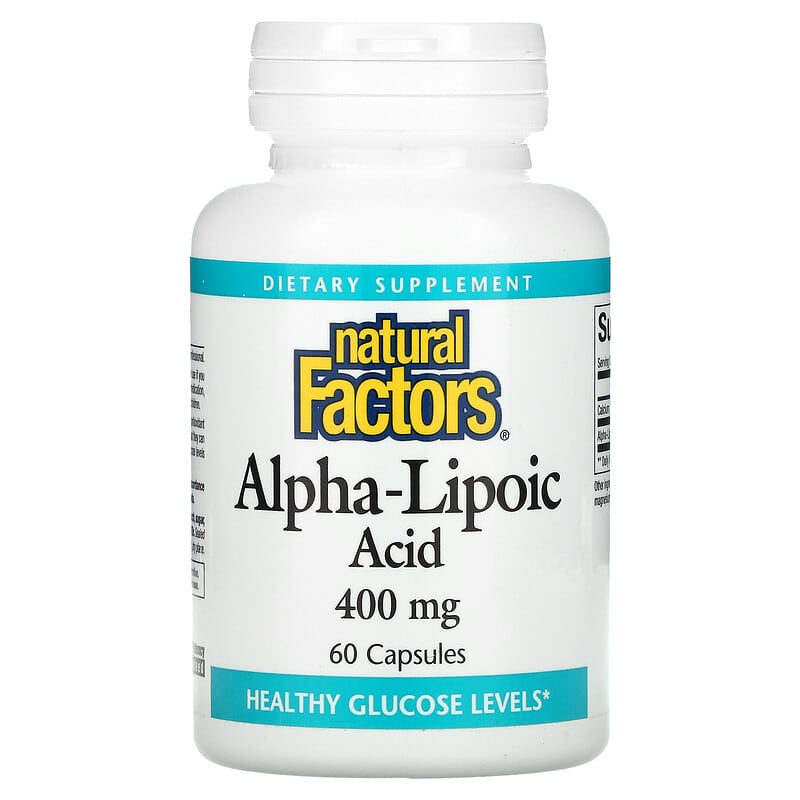 Natural Factors Alpha-Lipoic Acid 400 mg 60 Capsules 68958021010