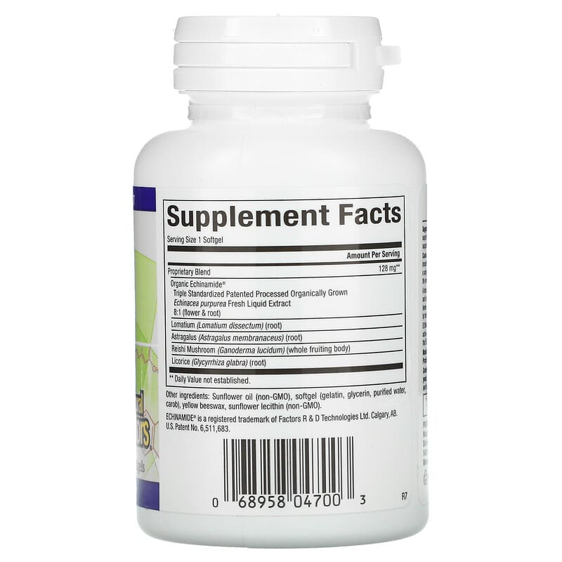 Natural Factors, Anti-V Formula, with Clinically Proven Echinamide, 60 Softgels 68958047003