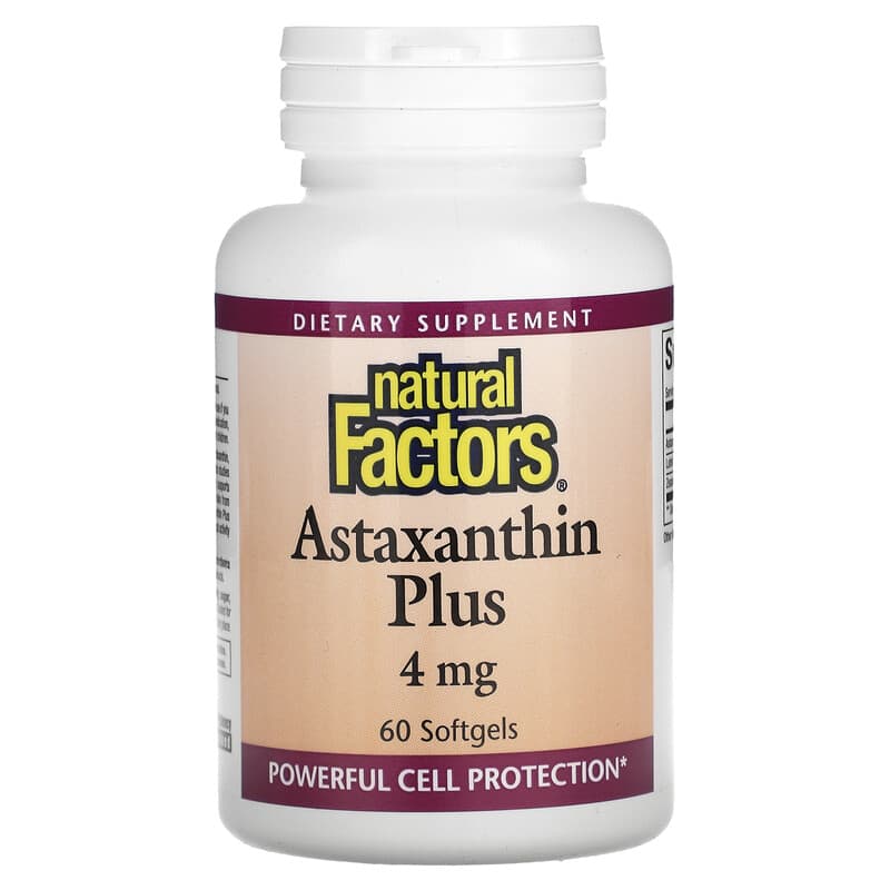 Natural Factors Astaxanthin Plus 4 mg 60 Softgels 68958010137