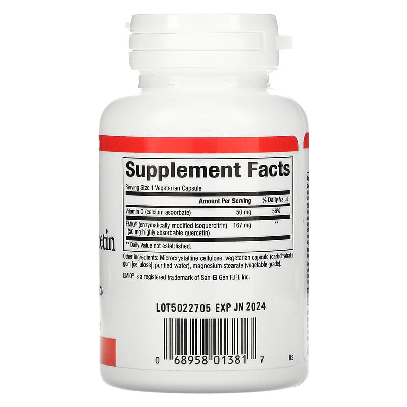 Natural Factors, Bioactive Quercetin EMIQ, 50 mg, 60 Vegetarian Capsule 68958013817