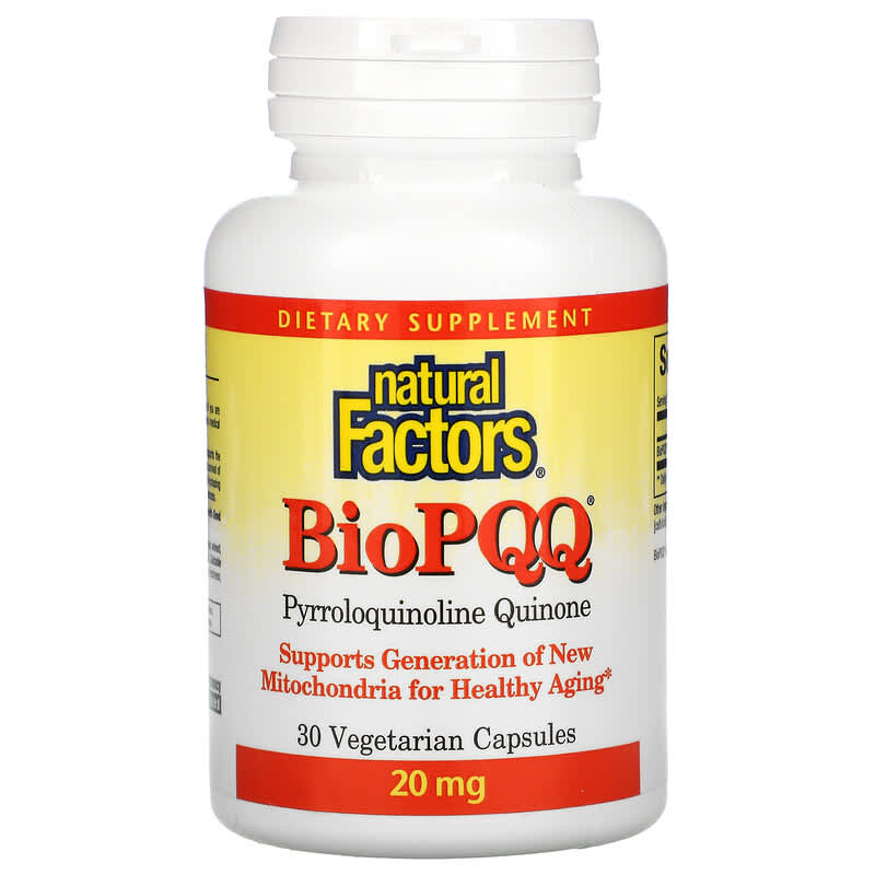 Natural Factors BioPQQ 20 mg 30 Vegetarian Capsules 68958026077