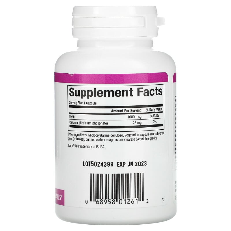 Natural Factors, Biotin, 1,000 mcg, 90 Vegetarian Capsules 68958012612