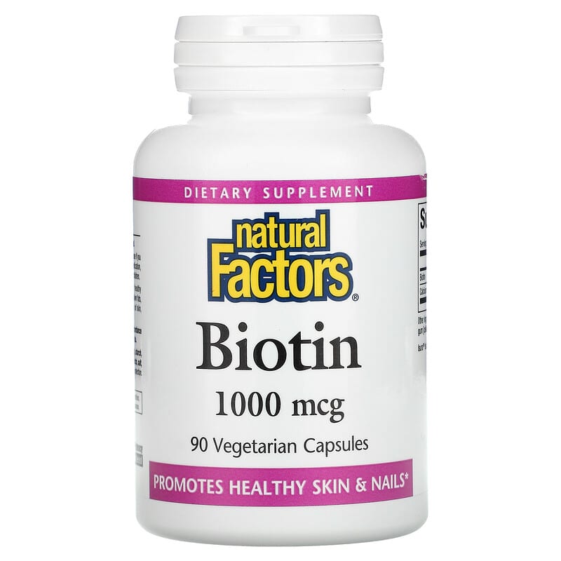 Natural Factors Biotin 1,000 mcg 90 Vegetarian Capsules 68958012612
