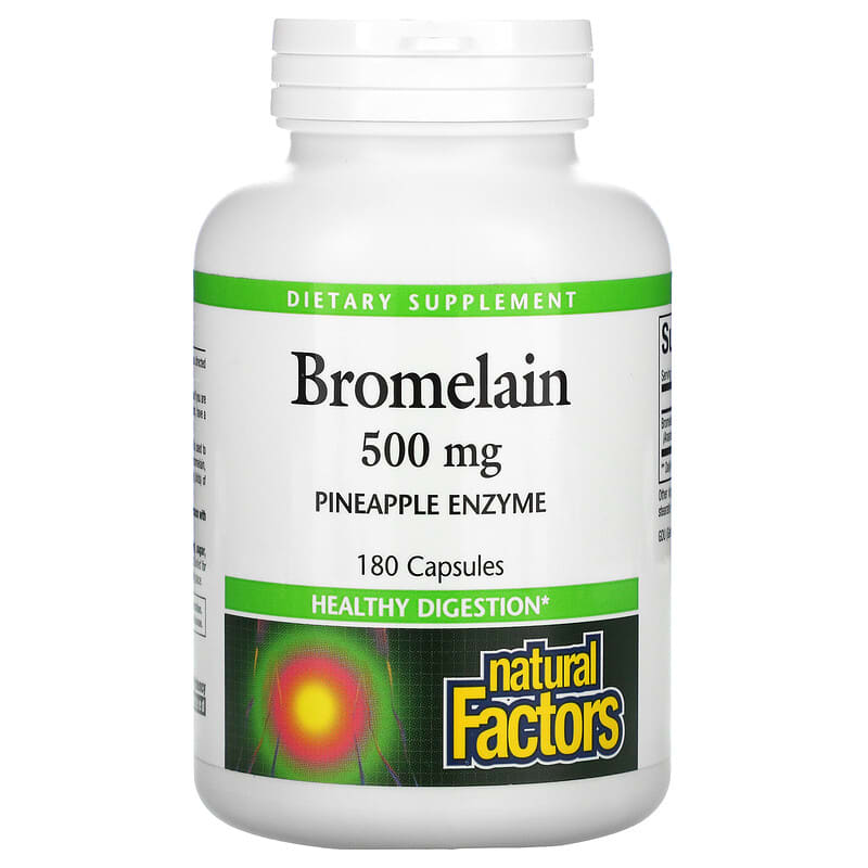 Natural Factors Bromelain 500 mg 180 Capsules 68958017365