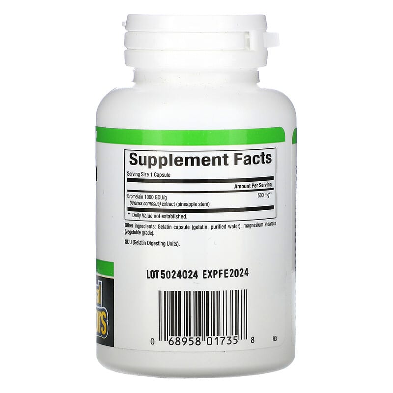 Natural Factors, Bromelain, 500 mg, 90 Capsules 68958017358