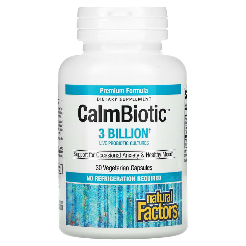 Natural Factors, Calm Biotic, 3 Billion, 30 Vegetarian Capsules 68958018607
