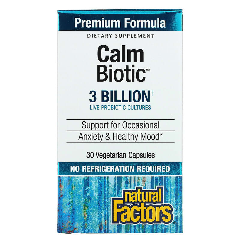 Natural Factors Calm Biotic 3 Billion 30 Vegetarian Capsules 68958018607