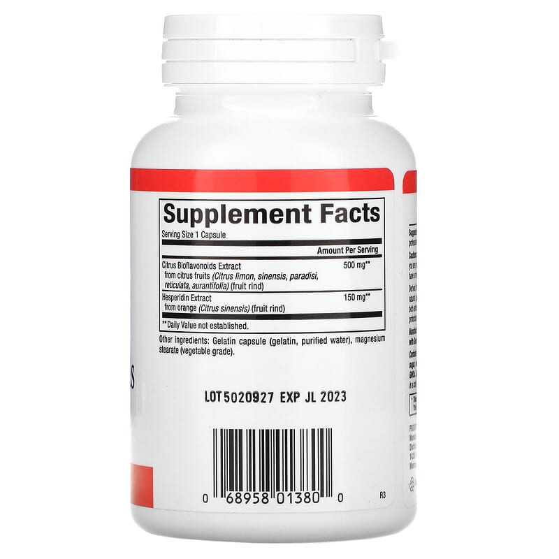 Natural Factors, Citrus Bioflavonoids Plus Hesperidin, 650 mg, 90 Capsules 68958013800
