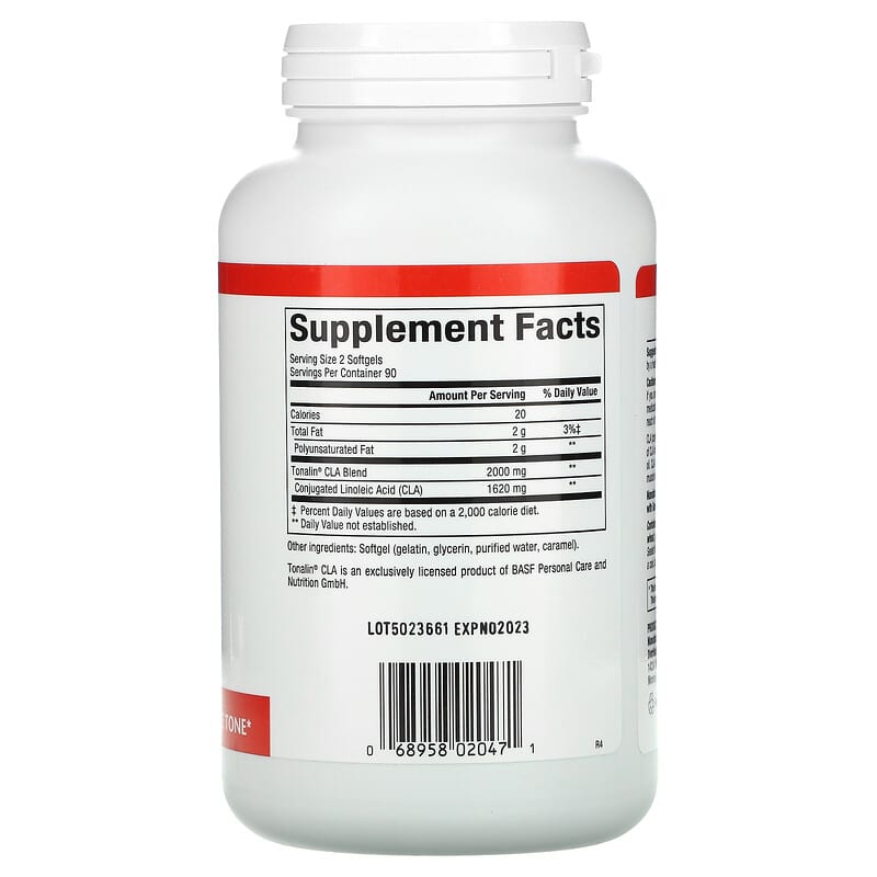 Natural Factors, CLA, Conjugated Linoleic Acid Blend, 1,000 mg, 180 Softgels 68958020471