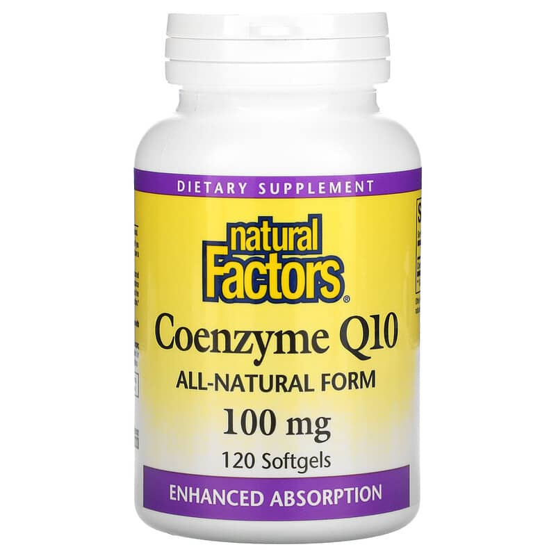 Natural Factors Coenzyme Q10 100 mg 120 Softgels 68958020723