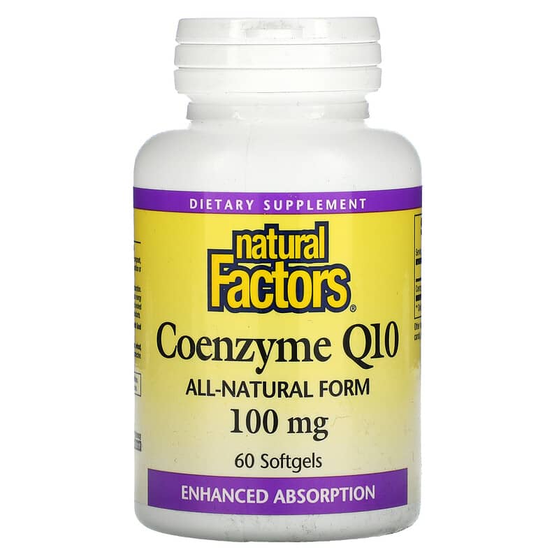 Natural Factors Coenzyme Q10 100 mg 60 Softgels 68958020716