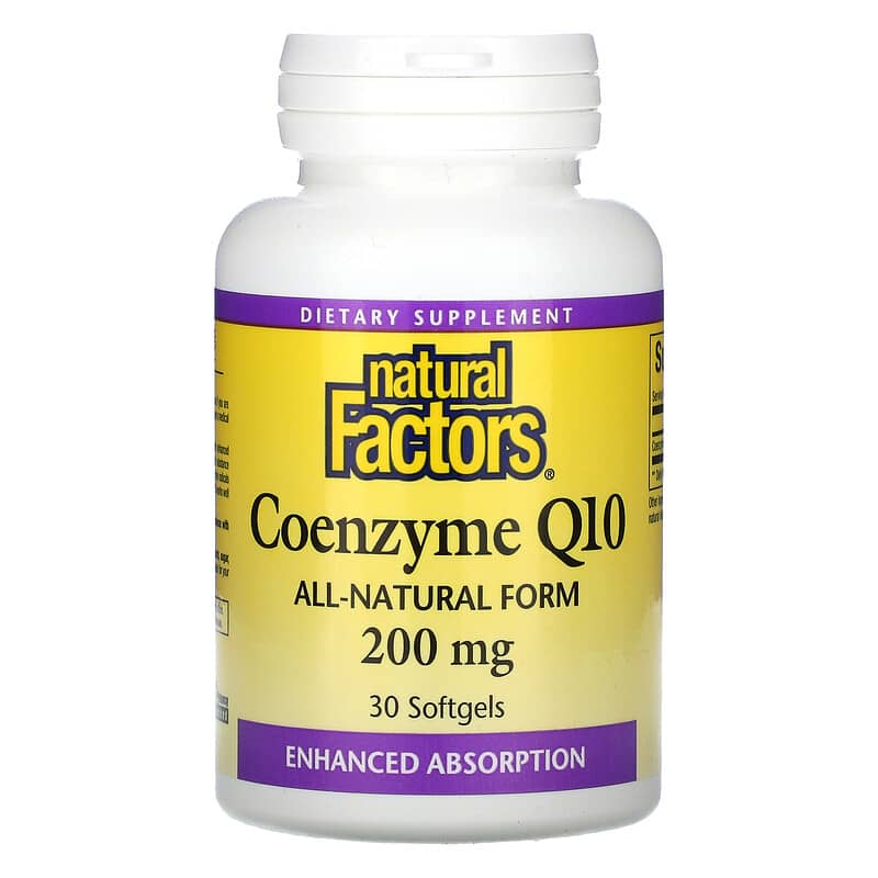 Natural Factors Coenzyme Q10 200 mg 30 Softgels 68958207216