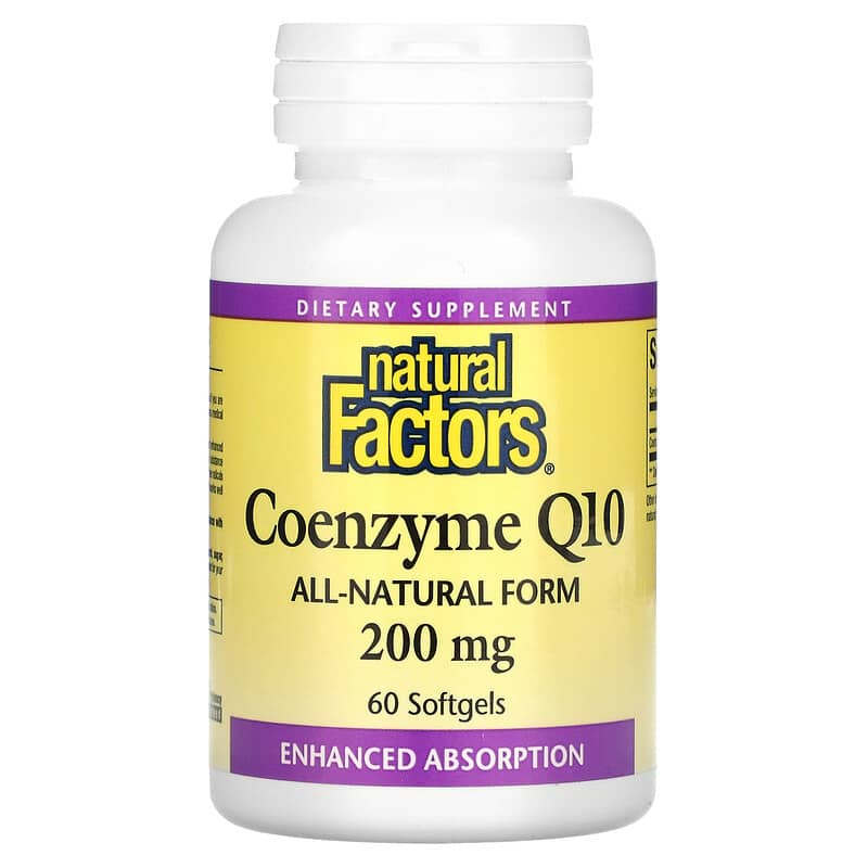 Natural Factors Coenzyme Q10 200 mg 60 Softgels 68958207223