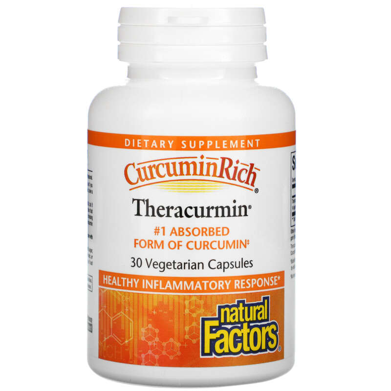 Natural Factors, CurcuminRich, Theracurmin, 30 Vegetarian Capsules 68958045429