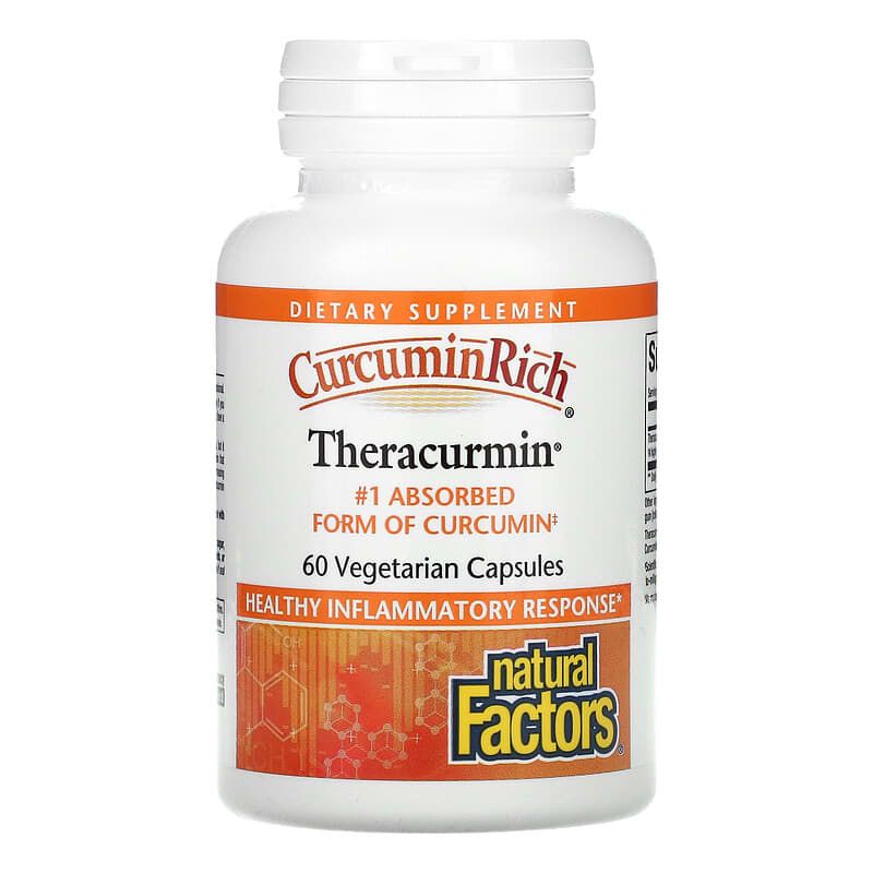 Natural Factors, CurcuminRich, Theracurmin, 60 Vegetarian Capsules 68958045382