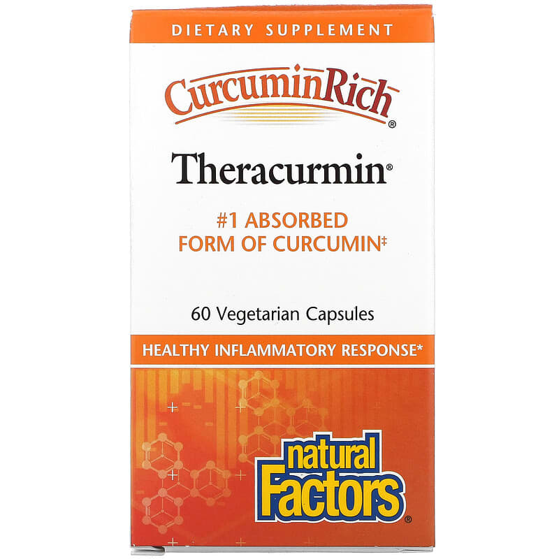 Natural Factors CurcuminRich Theracurmin 60 Vegetarian Capsules 68958045382
