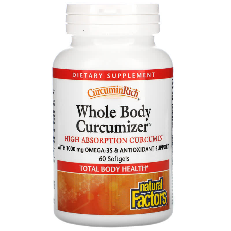 Natural Factors, CurcuminRich, Whole Body Curcumizer, 60 Softgels 68958045559