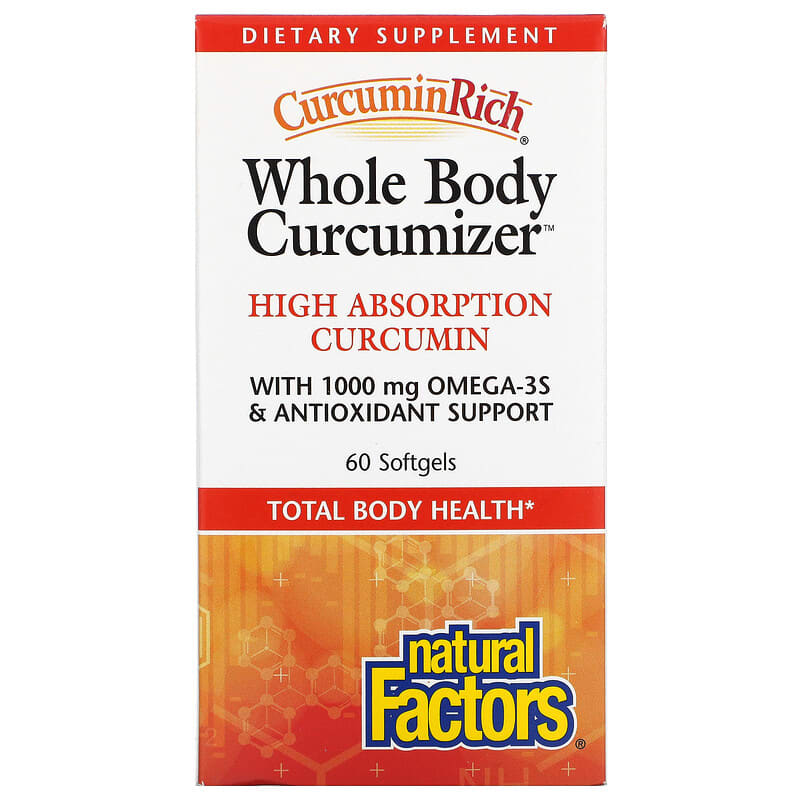 Natural Factors CurcuminRich Whole Body Curcumizer 60 Softgels 68958045559