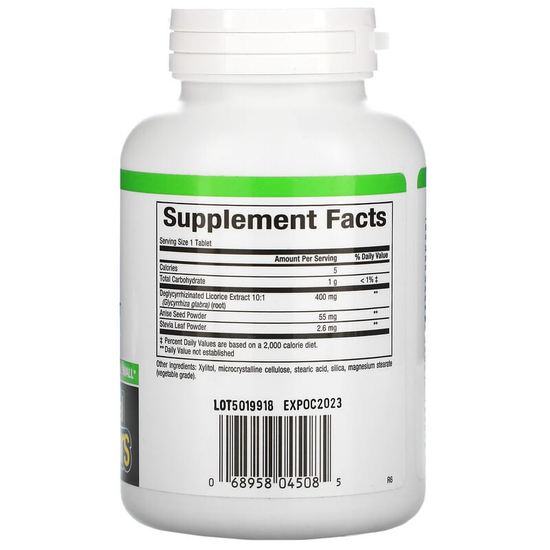 Natural Factors, DGL, Deglycyrrhizinated Licorice Root Extract, 90 Chewable Tablets 68958045085