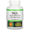 Natural Factors DGL Deglycyrrhizinated Licorice Root Extract 90 Chewable Tablets 68958045085
