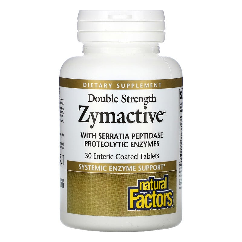 Natural Factors Double Strength Zymactive 30 Enteric Coated Tablets 68958017525