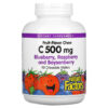 Natural Factors Fruit-Flavor Chew Vitamin C Blueberry Raspberry and Boysenberry 500 mg 90 Chewable Wafers 68958013268