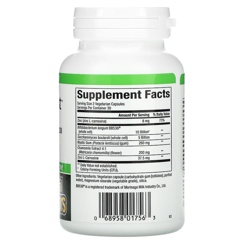 Natural Factors, Gastro-Assist with Mastic Gum, Saccharomyces Boulardii & Zinc L-Carnosine, 60 Vegetarian Capsules 68958017563