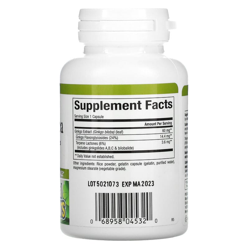Natural Factors, Ginkgo Biloba, 60 Capsules 68958045320