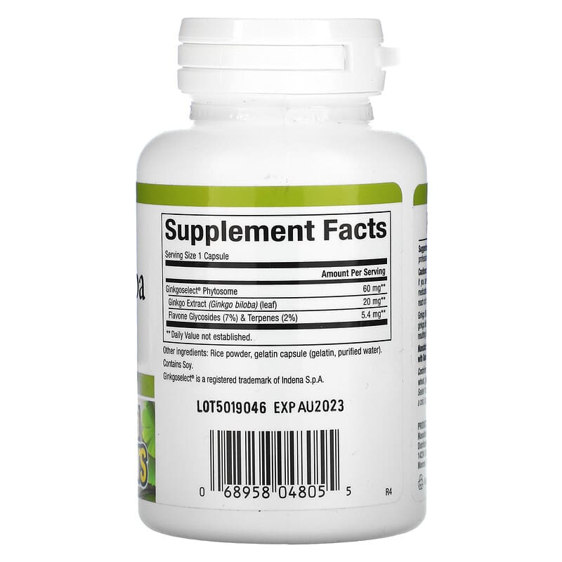 Natural Factors, Ginkgo Biloba, Phytosome, 60 mg, 60 Capsules 68958048055