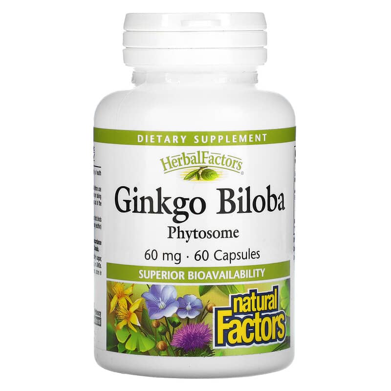 Natural Factors Ginkgo Biloba Phytosome 60 mg 60 Capsules 68958048055